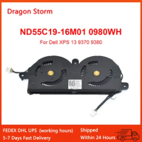 New Laptop CPU Cooling Fan For Dell XPS 13 9370 9380 DC05V 0.40A 4PIN ND55C19-16M01 0980WH 980WH
