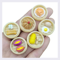 Miniature Chinese Steamed Food Dollhouse Pretend Food For Doll House Kitchen Kids Decoration Craft