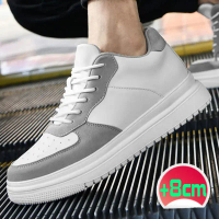 Kasut Elevator, Sneakers Lelaki, Kasut Musim Panas, Tumit Tersembunyi, Kasut Ketinggian, Baji untuk 