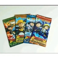 Harga per 4 sachet Mainan kartu Boboiboy kemasan sachet keren murah trading card game Boboiboy