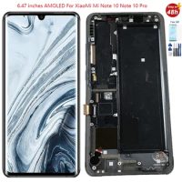 6.47 Inch Super AMOLED with Frame For Xiaomi Mi NOTE 10 Lcd Xiaomi Mi Note 10 Pro Display For mi note 10 pro 5g lcd mi note 10