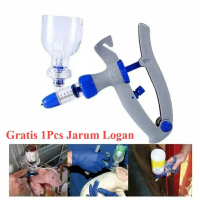 Alat Injekasi Vaksin Suntik Vaksin 5ml Isi Ulang Otomatis Suntikan Alat Obat Babi Hewan Ternak Sapi 