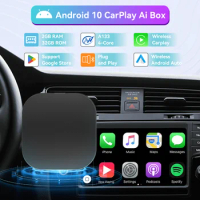 XUDA CarPlay Ai Tv Box A133 4 Core 2+32GB Android 10.0 Support Netflix YouTube Wireless Android Auto For Wired Carplay Cars