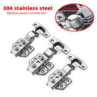 Stainless Steel Hinges 2.0 Thick Hydraulic Silent Buffer Damping Fixed Hinge 304 Cabinet Door Aircraft Soft Close for Cabinet