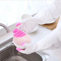 Long Sleeve latex Kitchen Wash Dishes Gloves House Cleaning Washing Laundry Housework Hand Protection nitrile gloves