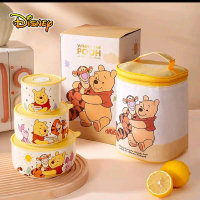 Set kotak makan 3pcs + Tas thermal winnie the pooh eyore Tiger Piglet Original Disney kotak bekal bu