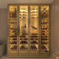 Contemporary Modern cantina cave wine cellar display fridge custom wine cellars design wine&amp;beverage cooler