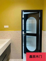 法式拱形烤漆複合玻璃圓弧白色現代簡約房間臥室複合衛生間木門