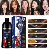 500ml Herbal Natural Plant Conditioning Hair Dye Black Shampoo Fast Dye White Grey Hair Removal Dye Coloring Black Hair