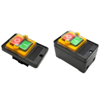 On/Off Push Button Switchs Plastic Safety Switchs with Waterproof Dustproof Box 10A for Grinding Machine Textile Machine