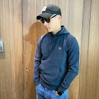美國百分百【全新真品】COACH 帽T C6376 長袖T恤 T-shirt 上衣 男 深藍 BQ01