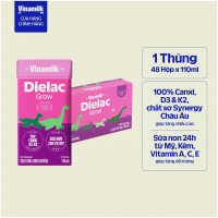 【Mới 2026】 Thùng 48 hộp Sữa bột pha sẵn Dielac Grow 110ml