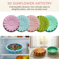 Silicone Whirlwind Petal Shaped Baking Tray Silicone Tray Sunflower 3D Cake Tool Suppily Pan Z9N0