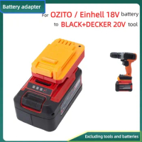 For OZITO/Einhell 18V Battery Converter TO for BLACK+DECKER 20V Battery Cordless Drill Tool Battery Adapter (Only Adapter)