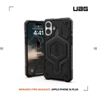 UAG iPhone 16 Plus 磁吸頂級版耐衝擊保護殼-碳黑 (支援MagSafe)