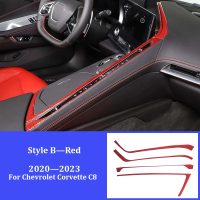 aimey สำหรับ Corvette C8 Stingray รุ่นปี 2020-2025 สติ๊กเกอร์ตกแต่งกรอบช่องระบายอากาศด้านข้างคอนโซลก
