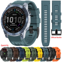 22mm 26mm Strap For Garmin Fenix 7X 7 Solar/6X 6 Pro 5 5X Plus 3 3HR/Epix Quick Fit Smartwatch Watch Band Silicone Bracelet 1:1