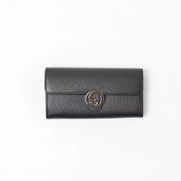 Gucci Dompet GUCCI GG INTERLOCKING BLACK LONG WALLET 100% ORIGINAL