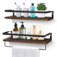 Floating Shelves Wall Mounted Storage Shelves for Plants, Book, Bathroom, Bedroom, Kitchen, Living Room Decoration