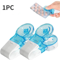 1pc Portable Pill Taker Remover with Medicine Box Household Gadgets, Tablets, Pills Assistance Tool New Design Pill Dispenser
