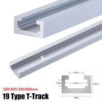 Jowenty 1pcs Baru Slide Panduan Rel T-Track T Slider Fixture Slot Slide 300-600mm T-Slot Track Aloi 