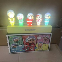 可愛創意夜燈畫素聲控 USB小夜燈 音樂節奏變色檯燈 電玩拾音夜燈