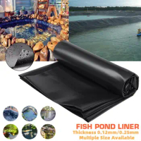 0.12-0.25mm Thickness HDPE Fish Pond Liner Garden Pond Landscaping Pool Reinforced Heavy Duty Waterproof Membrane Pond Liner