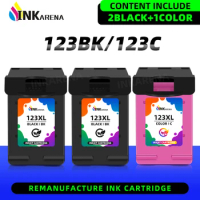 Compatible 123XL Ink Cartridge Replacement for HP 123 XL for Deskjet 1110 2130 2132 2133 2134 3630 3632 3637 4513 Printer