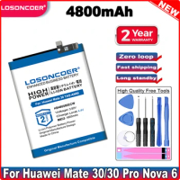 HB486586ECW 4800mAh Battery For Huawei Mate 30 Mate 30 Pro For Honor V30 Nova 6 SE TAS-AN00 For Huawei P40 Lite View 30 Nova6