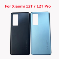 New For Xiaomi 12T Pro 22081212UG / Mi 12T 5G 22071212AG Back Glass Cover Replacement Rear Housing Battery Cover