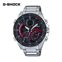 G-SHOCK ECB-900 Watches for Men Steel Belt Casual Multi-functional Sports Shock-proof Dual Display Stainless Steel Quartz Watch
