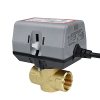 Two-way Type Motorized Ball Valve Brass With VC6013 DN20 3/4" Fan Coil Electric Ball Valve AV220V