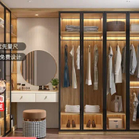 Wardrobe customized walk-in customized open cloakroom bedroom customized throughout the house