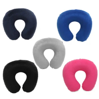 1PC Convenient Memory Foam Suede U Shaped Travel Pillow Neck Support Head Rest Soft Inflatable Cushion Unisex Gift Accessories
