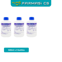 RinsCap N.Saline Sodium Chloride 0.9% w/v Irrigation Solution 500ml x 3 Bottles EXP:01/2029 [ Farmas