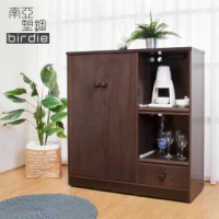 【南亞塑鋼】3.6尺二門一抽二拉盤塑鋼電器櫃/收納餐櫃(胡桃色)