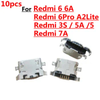 10pcs New Micro USB Plug Charging Port Connector Socket For Xiaomi Redmi 6 6A 6Pro 7A 5 5A 3S