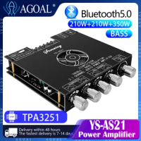 YS-AS21 2*220W+350W 2.1 Channel BT Digital Power Amplifier Board TPA3251 AMP Subwoofer Treble Bass Tone Audio APP USB function