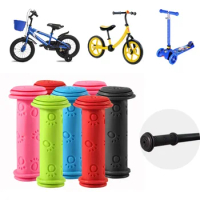 1 Pair Rubber Grip Bike Bicycle Handle Bar Grips Cover Anti-slip Tricycle Skateboard Scooter Handlebar for Kids Children Cycling