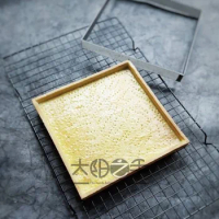 180x180x20mm Square Perforated Tart Ring 304 Stainless Steel Tart Ring Tartlet Mold Make Square Fruit Pie Egg Tart