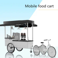 Popular Adult Tricycles 3 Wheel Electric Cargo Bike Outdoor Mobile Coffee Cart Kiosk Pizza Ice Cream Hotdog Street Food Bike