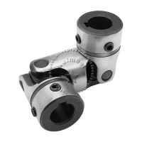 Precision Double Cross Keyway Universal Joint 8-20mm Hole Motor Output Shaft Flexible Coupler Connector Bushing Alloy Steel