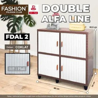SKY - CLUB Fashion Alfa - Lemari Pakaian Plastik - Almari Plastik Susun - Fashion Double Quattro Tri