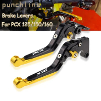 Fit PCX 125 PCX 150 Front Disc Brake Levers For PCX125 PCX150 PCX 160 2021-2023 Folding Extendable Rear Disc Brake Handles
