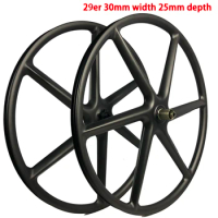 Good Quality Chinese 29er Carbon 3K 6 Ride Wheels Mountain Bike Six Spoke Wheelset MTB Bicycle Parts For Sale Cycling Component