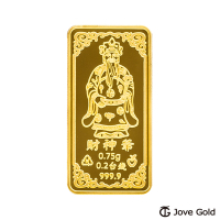 JoveGold漾金飾 財神招財黃金條塊 - 0.2台錢(金重二分)