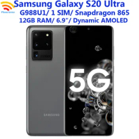 Samsung Galaxy S20 Ultra 5G G988U1 6.9" 128/512GB ROM 12GB RAM Octa Core Snapdragon NFC Original Unlocked Android Cell Phone