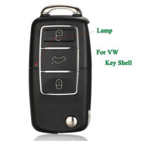 jingyuqin 3 Buttons Remote Smart Car Key Flip Shell For Volkswagen Vw Jetta Golf Passat Beetle Skoda Seat Polo B5