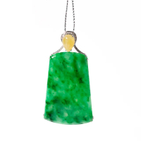 【Fubibaoding jeweler 富璧寶鼎珠寶】花青種平安無事牌翡翠墜(天然A貨 翡翠 無事牌 父親節)