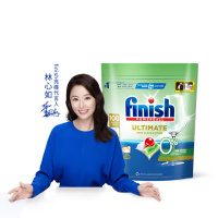 【finish 亮碟】洗碗機零添加洗碗凝珠100顆(無香精/寶寶家庭/光潔軟水/全機型/洗碗錠/歐盟生態環保標章)